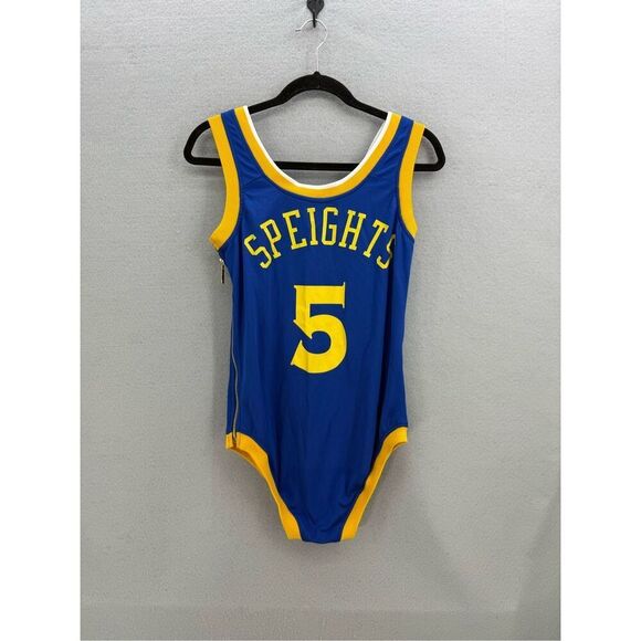 Ventidue Womens Blue Yellow Golden State Warriors Sleeveless Bodysuit Medium - Picture 2 of 6